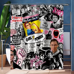 Feminism Collage  Shower Curtain 60  X 72  (medium)  by Valentinaart