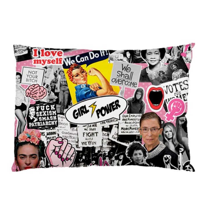 Feminism collage  Pillow Case (Two Sides)