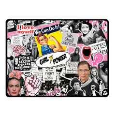 Feminism Collage  Double Sided Fleece Blanket (small)  by Valentinaart