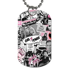 Feminism Collage  Dog Tag (two Sides) by Valentinaart