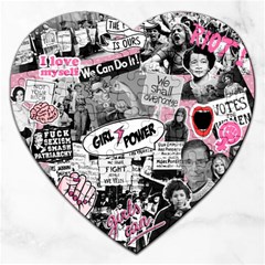 Feminism Collage  Jigsaw Puzzle (heart) by Valentinaart