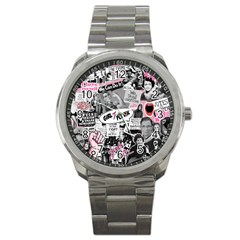 Feminism Collage  Sport Metal Watch by Valentinaart