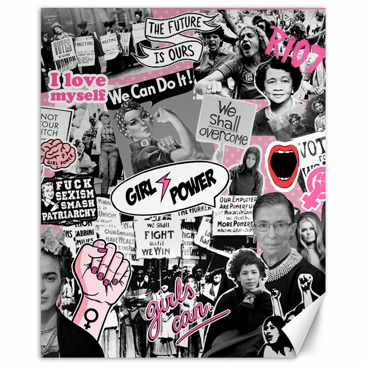 Feminism collage  Canvas 11  x 14 