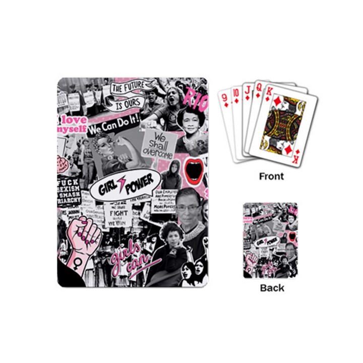 Feminism collage  Playing Cards (Mini)