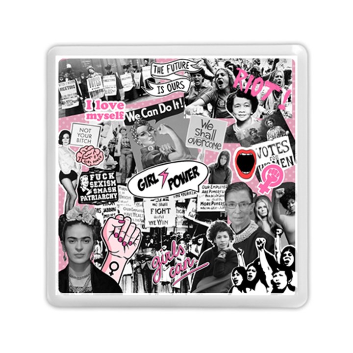 Feminism collage  Memory Card Reader (Square)