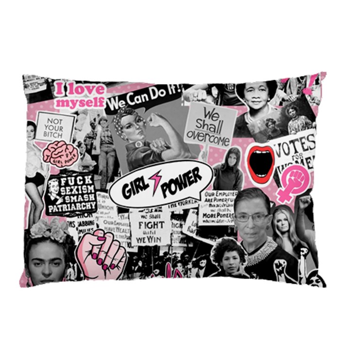 Feminism collage  Pillow Case (Two Sides)