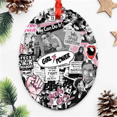 Feminism Collage  Ornament (oval Filigree) by Valentinaart