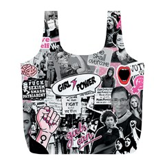 Feminism Collage  Full Print Recycle Bag (l) by Valentinaart