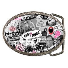 Feminism collage  Belt Buckles