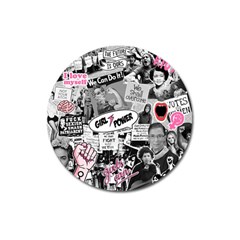 Feminism collage  Magnet 3  (Round)