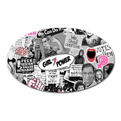 Feminism Collage  Oval Magnet by Valentinaart