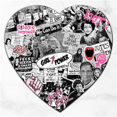 Feminism collage  Jigsaw Puzzle (Heart)