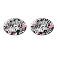 Feminism Collage  Cufflinks (oval) by Valentinaart