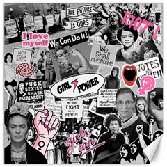 Feminism Collage  Canvas 20  X 20  by Valentinaart