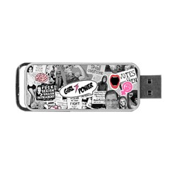 Feminism Collage  Portable Usb Flash (one Side) by Valentinaart