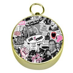 Feminism Collage  Gold Compasses by Valentinaart