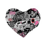 Feminism collage  Standard 16  Premium Flano Heart Shape Cushions Front