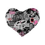 Feminism collage  Standard 16  Premium Flano Heart Shape Cushions Back