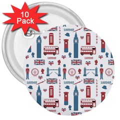 London Love 3  Buttons (10 Pack)  by lucia