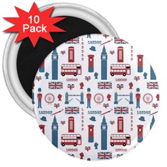 London Love 3  Magnets (10 Pack)  by lucia