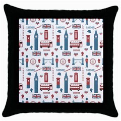 London Love Throw Pillow Case (black) by lucia