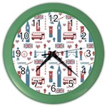 London Love Color Wall Clock Front