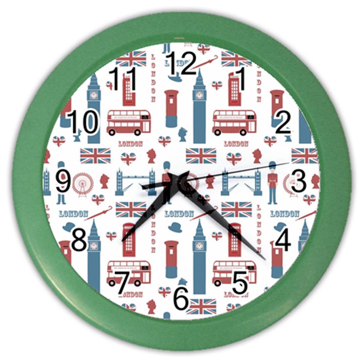 London Love Color Wall Clock