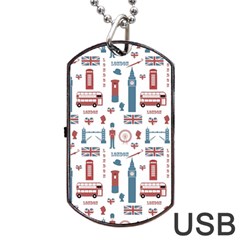 London Love Dog Tag Usb Flash (two Sides) by lucia