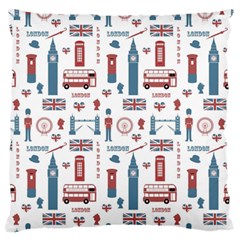 London Love Large Flano Cushion Case (one Side) by lucia