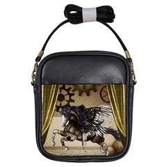 Awesome Steampunk Unicorn With Wings Girls Sling Bag