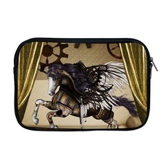 Awesome Steampunk Unicorn With Wings Apple Macbook Pro 17  Zipper Case by FantasyWorld7