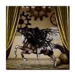 Awesome Steampunk Unicorn With Wings Tile Coasters Front