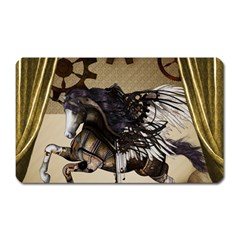 Awesome Steampunk Unicorn With Wings Magnet (rectangular) by FantasyWorld7