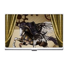 Awesome Steampunk Unicorn With Wings Business Card Holder