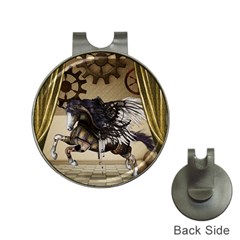 Awesome Steampunk Unicorn With Wings Hat Clips with Golf Markers