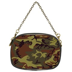 Camo Green Brown Chain Purse (one Side) by retrotoomoderndesigns