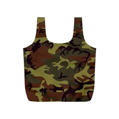 Camo Green Brown Full Print Recycle Bag (s) by retrotoomoderndesigns