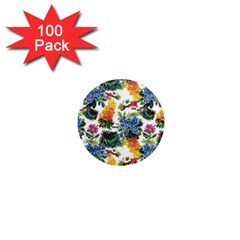 Flowers painting pattern 1  Mini Magnets (100 pack) 