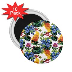 Flowers painting pattern 2.25  Magnets (10 pack) 