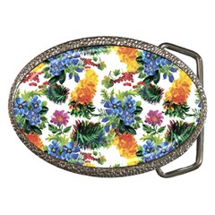 Flowers painting pattern Belt Buckles