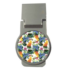 Flowers painting pattern Money Clips (Round) 