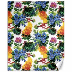 Flowers painting pattern Canvas 16  x 20 