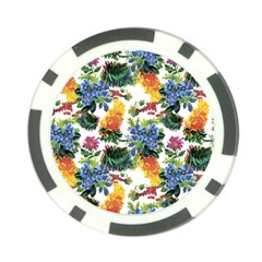 Flowers painting pattern Poker Chip Card Guard