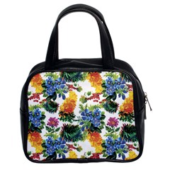 Flowers painting pattern Classic Handbag (Two Sides)