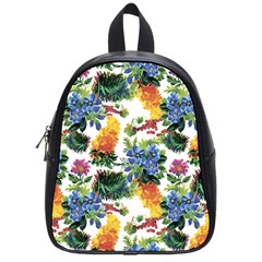 Flowers painting pattern School Bag (Small)