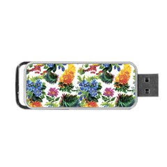 Flowers painting pattern Portable USB Flash (One Side)