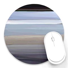 Pompey Beach Round Mousepads by DeneWestUK