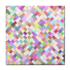 Mosaic Colorful Pattern Geometric Tile Coasters by Mariart