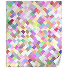 Mosaic Colorful Pattern Geometric Canvas 8  X 10  by Mariart