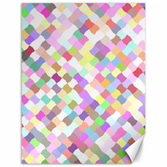 Mosaic Colorful Pattern Geometric Canvas 12  X 16  by Mariart